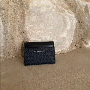 Michael Kors Navy and Black Card Wallet
